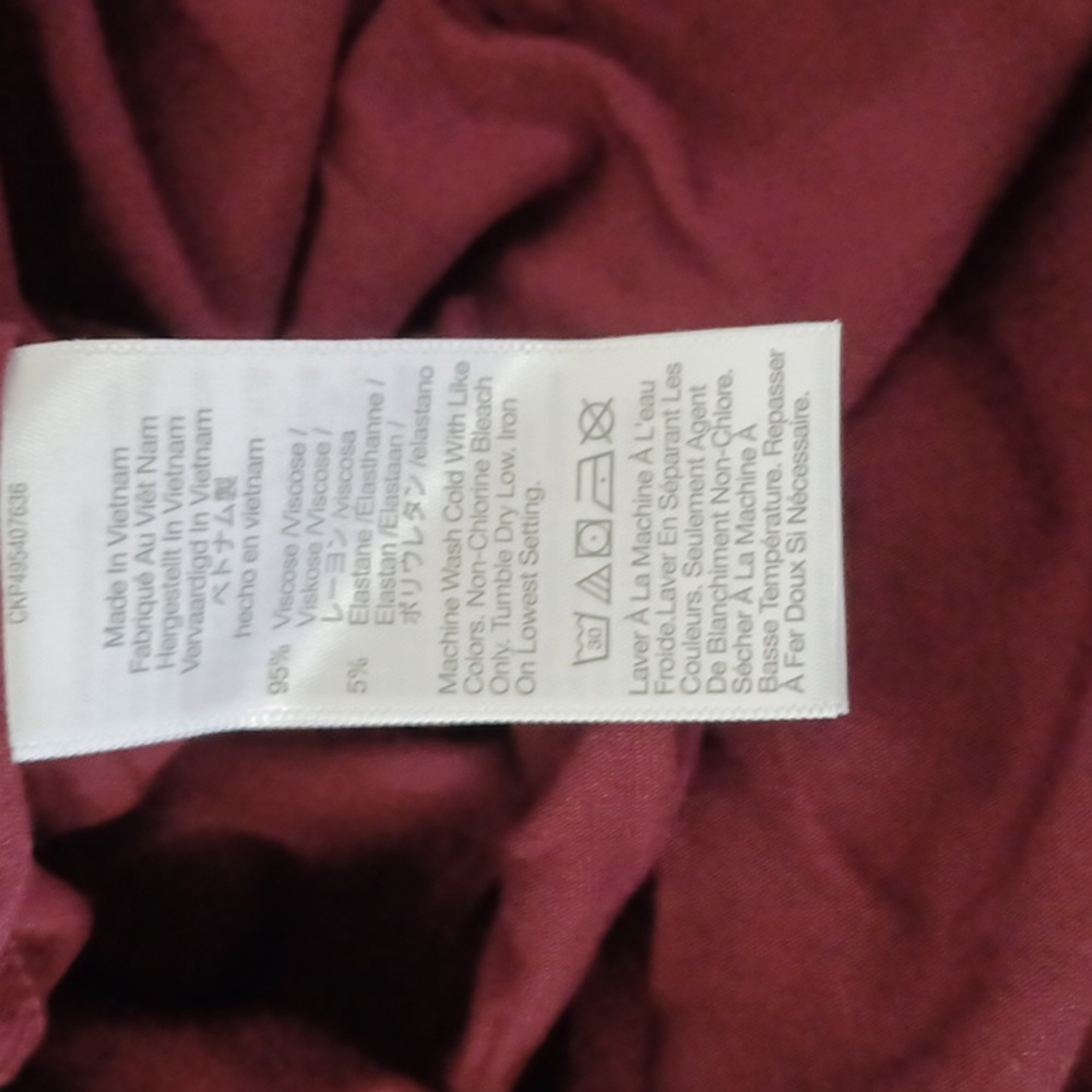 New Madewell Jersey Asymmetric-Seam Midi Skirt Cabernet Size Medium - Picture 4 of 4